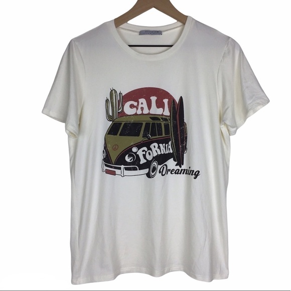 POLAGRAM Graphic T Shirt Short Sleeve California Dreaming VW Volkswagen Medium - Picture 9 of 9